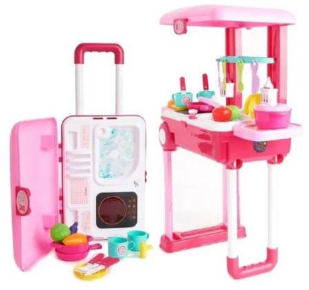 Plastic Printed Kids Trolley Kitchen Set, Feature : Colorful Pattern, Long Life
