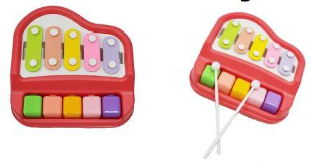 Multicolor Plastic 5 Keys Melody Kids Xylophone, Packaging Type : Corrugated Boxes