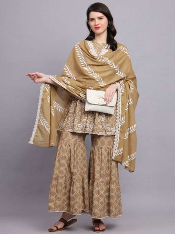 Kurta Sharara Dupatta Set