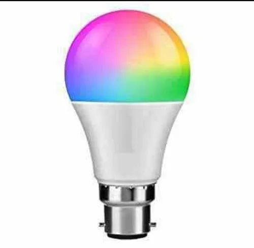 9 Watt Multicolor Led Bulb, Shape : Round