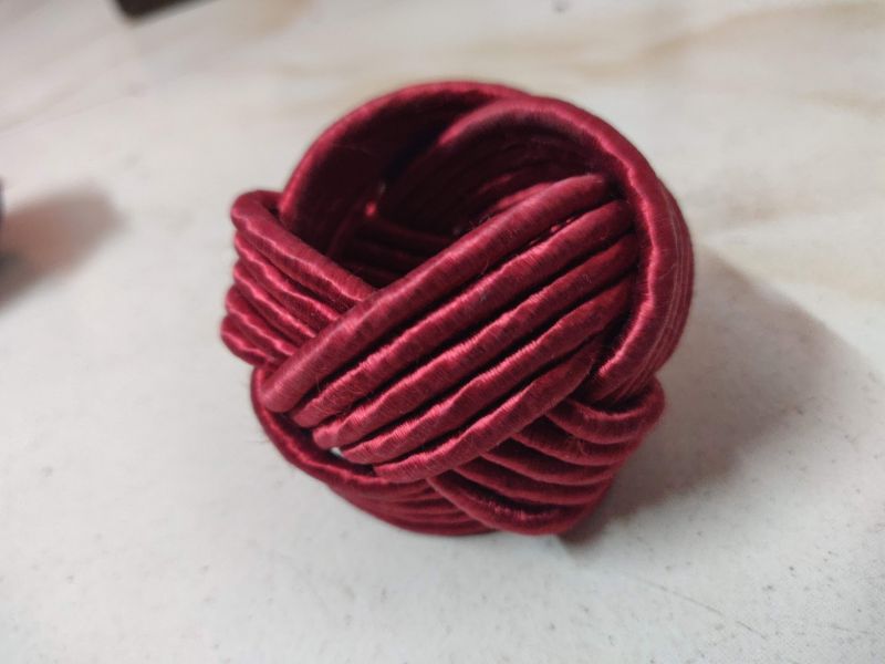 5 line cotton braided napkin ring