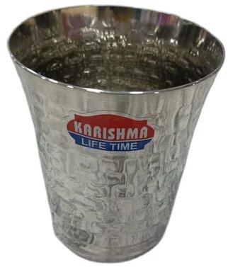 Karishma Stainless Steel Hammered Glasses, for Home, Hotel Restaurant