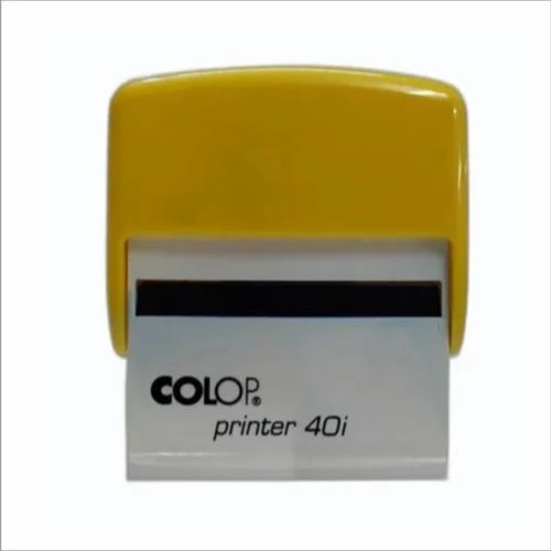 Red Yellow Colop Self Ink Plastic Stamp Holder