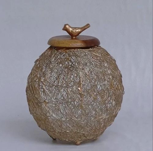 Brown Meghran Iron Decorative Nest Show Piece