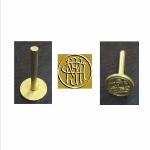 Golden Brass Round Election Seal, Size : 25 mm dia