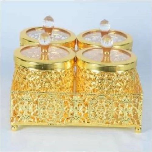 Golden Square Salt And Pepper Container Set