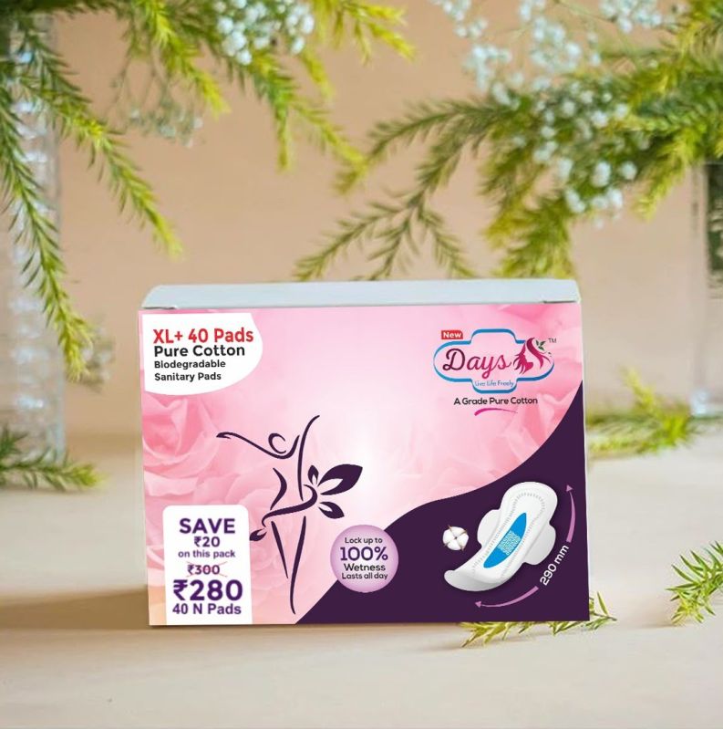 Cotton DAYS-XL COMBO SANITARY PADS, Style : Disposable
