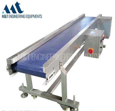 Silver Polished Stainless Steel PVC Portable Conveyors