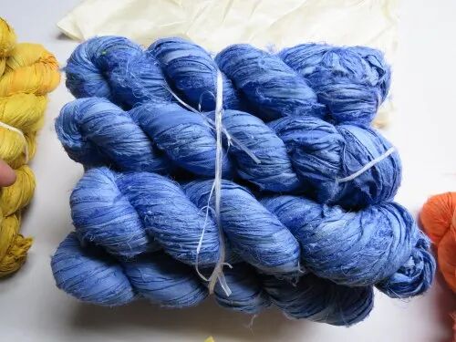 Silk Ribbon Yarn, Color : Blue