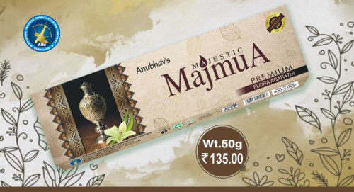 Brown Natural Majestic Majmua Incense Stick, For Temples, Home, Office, Length : 6-12 Inch