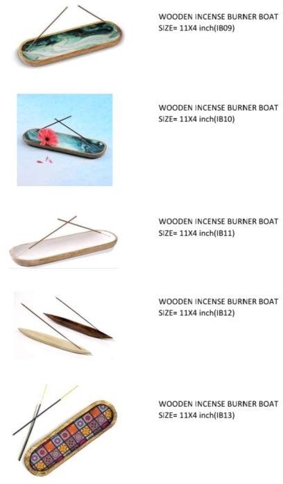 Wooden Incense Holders Boat