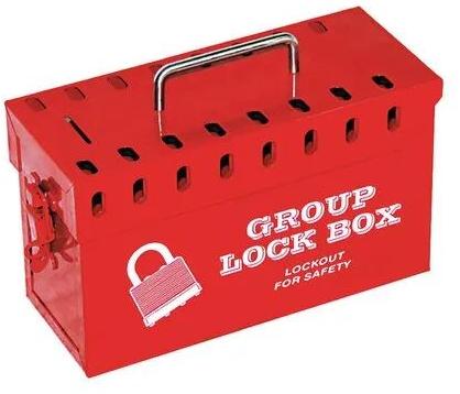 Color Coated Steel Group Lockout Box, Shape : Rectangular