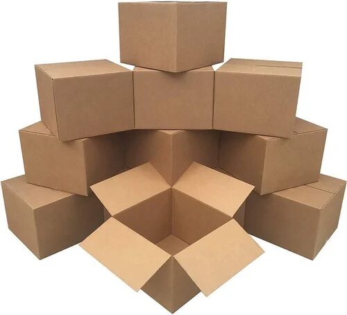 Brown Square Kraft Paper 3 Ply Corrugated Box, Weight Holding Capacity : > 25 Kg