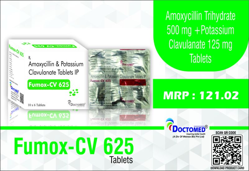 Amoxicillin and Clavulanate Tablets, Packaging Type : Box