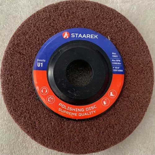 Staarek Brown Circular Non Woven Disc, For Polishing, Size : 100x15x16mm 180