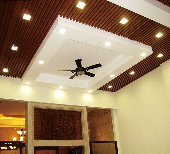 Pvc laminated gypsum ceiling tiles, for Roofing, Color : White
