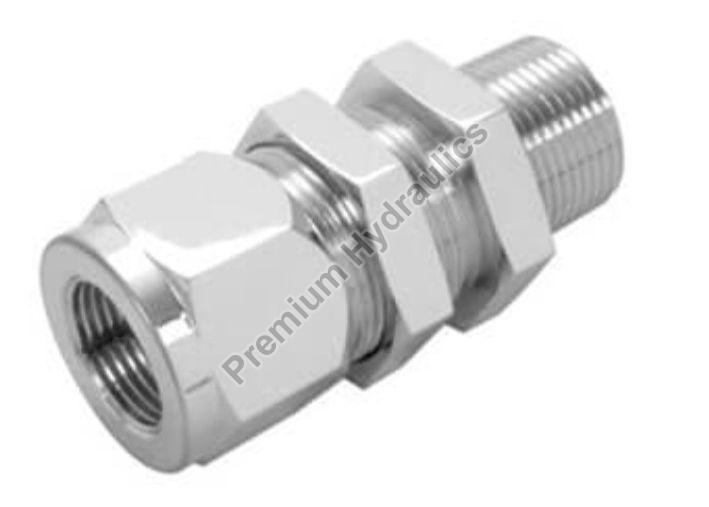 Metal Polished Bulkhead Male Connector, for Pipe Fittings