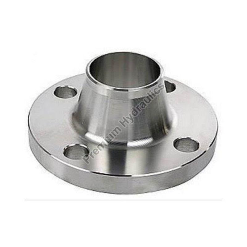 Silver Round Stainless Steel Weld Neck Flange, for Pipe Fittings, Packaging Type : Box