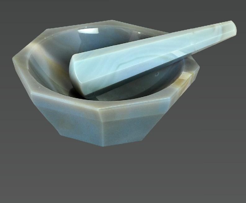 Agate Mortar and Pestle