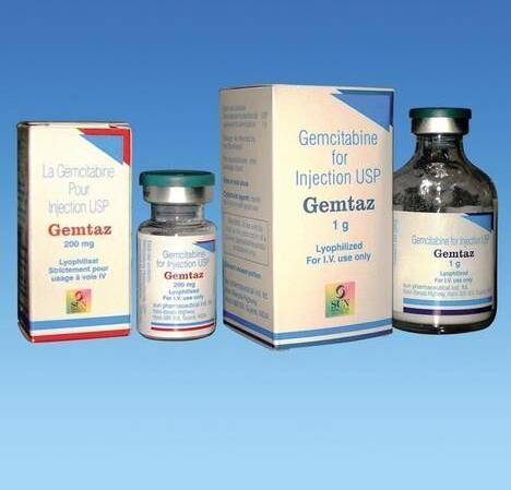Gemtaz Gemcitabine Injection, Packaging Type : Vial