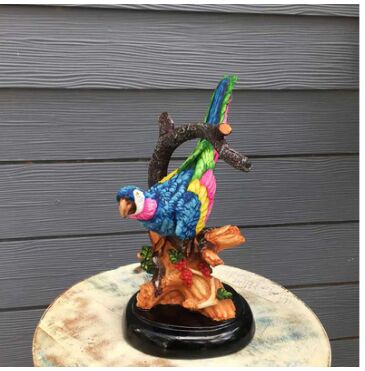 Resin Antique Parrot Showpiece