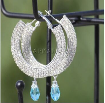 Silver alloy Crystal Earrings