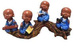 Resin Sitting Baby Monks Figurine