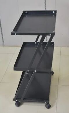 Black Aluminium Salon Trolley