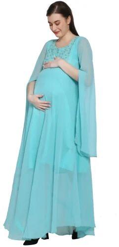 Georgette Feeding Gown, Size : S, M, L, XL, XXL, 3XL