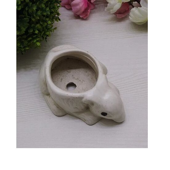 Mirakii White Mini Ceramic Planter