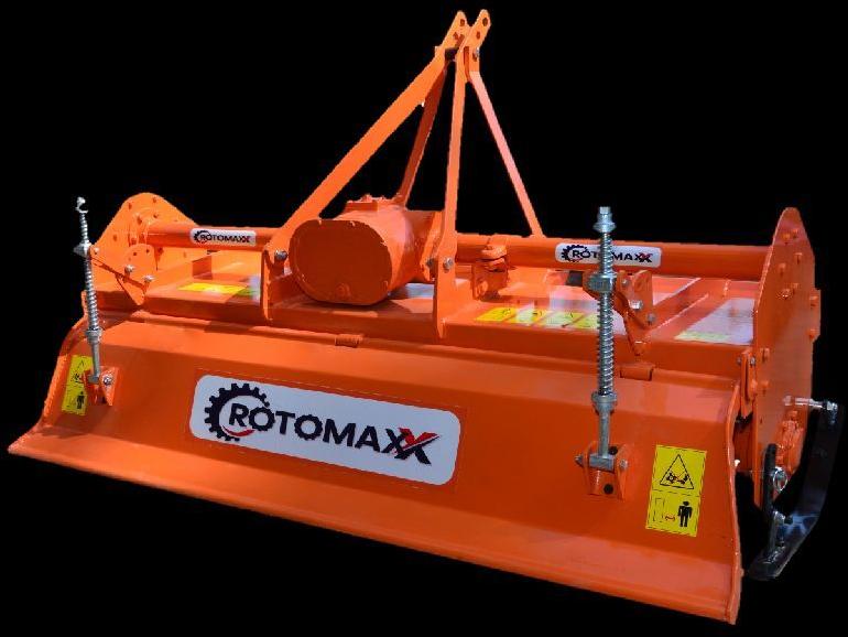 Manual TRACTOR OPERATED Mechanical ROTOMAXX ROTAVATOR, for Agriculture Use, Color : Orange