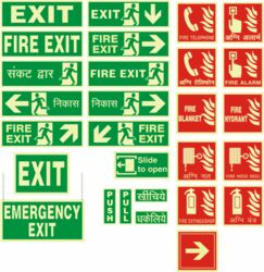 exit poster signage