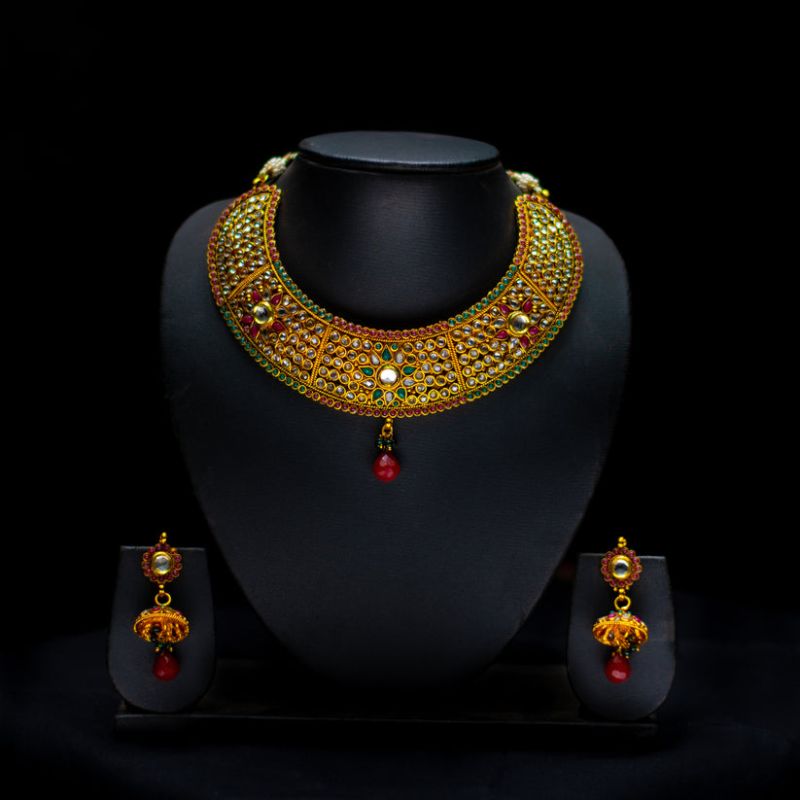 Gold Plated Traditional Necklace Set