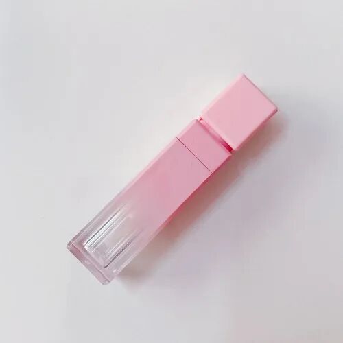 Square Spraying pink with UV glossy Plastic Lip Gloss Container