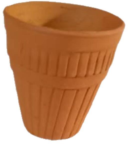 MittiKart Brownish Round Clay Kulhad, for Drinking Tea, Technics : Handmade