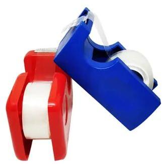 Mexim Semi-automatic Plastic Tape Dispenser, for Office, Color : Red / Blue
