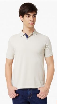 MAX Solid Polo Neck T-Shirt