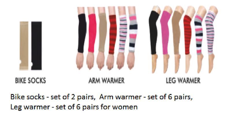 Women&amp;rsquo;s Leg Warmer - Core - Free size asst - set of 6 pairs