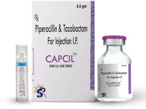 Piperacillin and Tazobactam Injection IP, Packaging Type : Vial