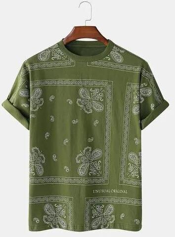 Round Printed Mens Half Sleeve T-shirts, Occasion : Casual Wear