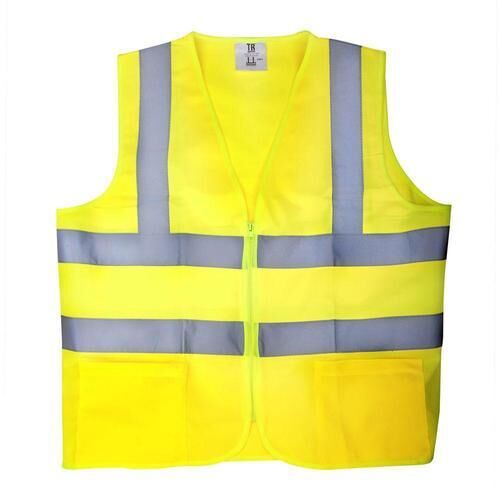 Polyethylene Reflective Safety Jacket, for Auto Racing, Traffic Control, Construction, Size : Medium