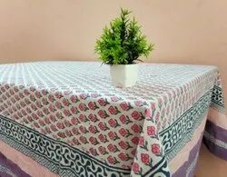 Hand Block Printed Table Cover, Size : 60*90