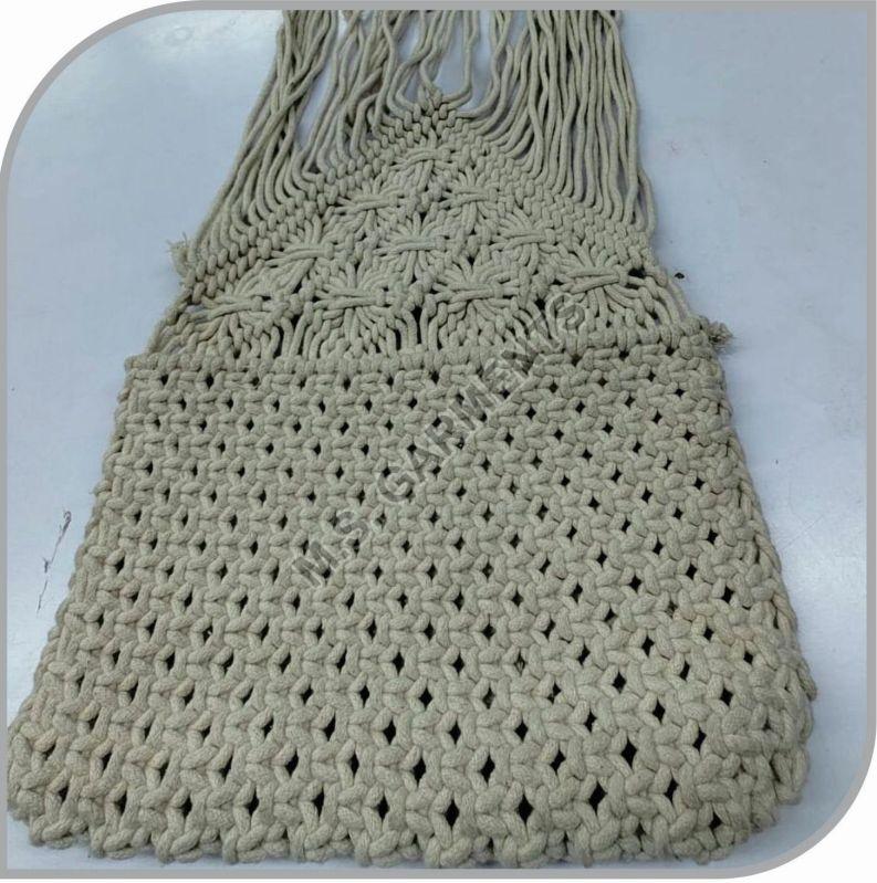 Plain Cotton Knitted Hand Bag, Color : Grey