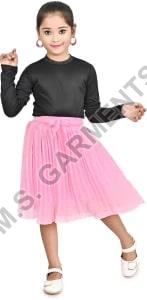 Plain Cotton Woven Girls Skirts, Style : Short