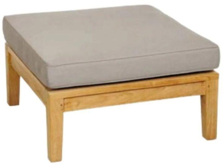 Square Wooden Ottoman, Color : Brown, Grey