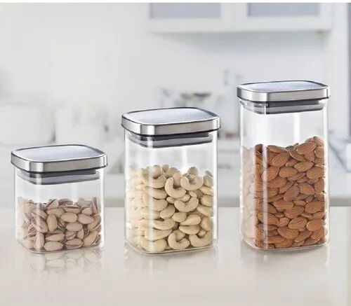 Classic Square Jar, Color : Transparent