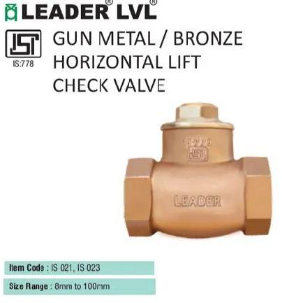 Brass/Bronze Horizontal Check Valves, Valve Size : 8-100 mm