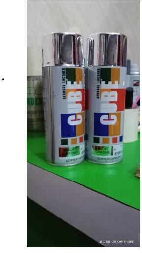 Cube Chrome Spray Paint, for Metal, Packaging Size : 400 ML