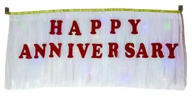 Silk Happy Anniversary Banner