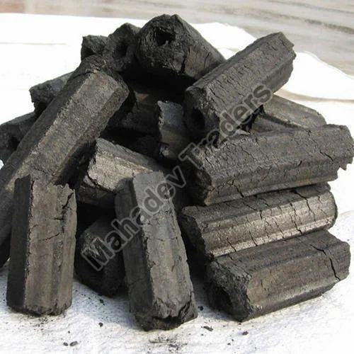 Round Stick Wood Charcoal Lumps, for Construction, Color : Black